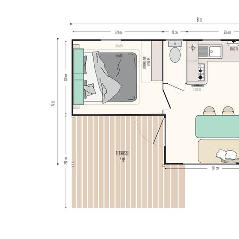 MOBILE HOME 4 people - New Family 24m² Clim TV