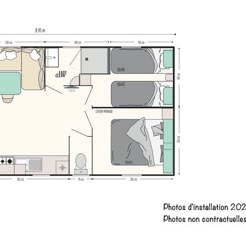 MOBILE HOME 4 people - New Family 25m² Clim TV