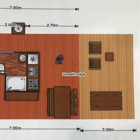CANVAS AND WOOD TENT 5 people - Ciela Nature Lodge tent - 2 bedrooms - Fitted kitchen - Bathroom