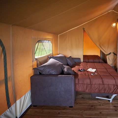 CANVAS AND WOOD TENT 7 people - Ciela Nature Lodge tent - 2 bedrooms - Fitted kitchen - Bathroom