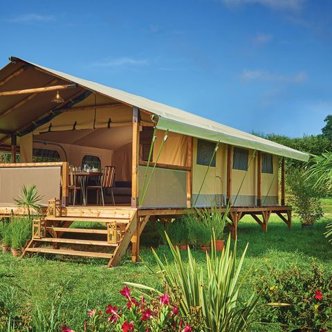 Canvas and wooden tent 7 persons - Ciela Nature Lodge tent - 2 bedrooms - Fitted kitchen - Bathroom