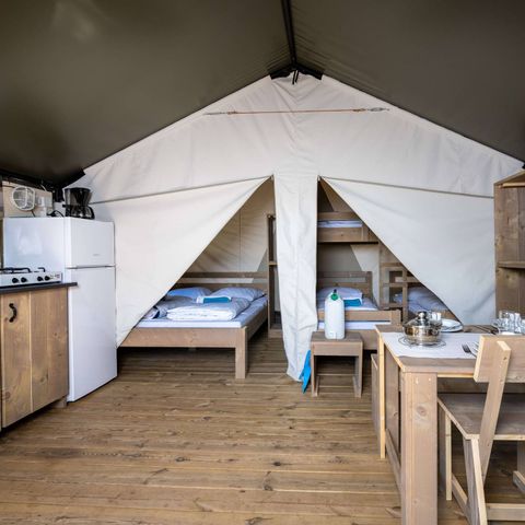Canvas and wooden tent 5 persons - Safari tent Comfort