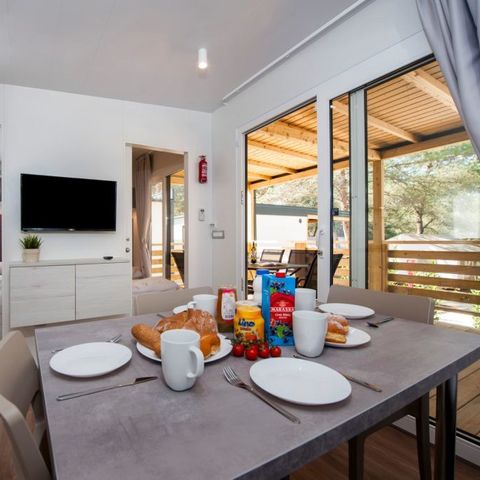 Mobile home 6 persons - Mobile-home | Comfort XL | 3 Bedrooms | 6 Pers | Raised terrace | 2 bathrooms | Air conditioning | TV