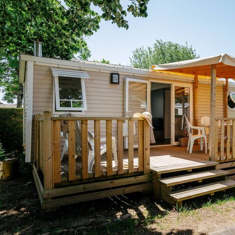 Mobile home 6 persons - Mobile-home | Comfort | 2 Bedrooms | 4/6 Pers. | Covered Terrace | Air-conditioning.