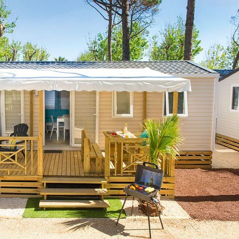 Mobile home 6 persons - Mobile-home | Premium | 3 Bedrooms | 6 Pers. | Raised terrace | Air-con.