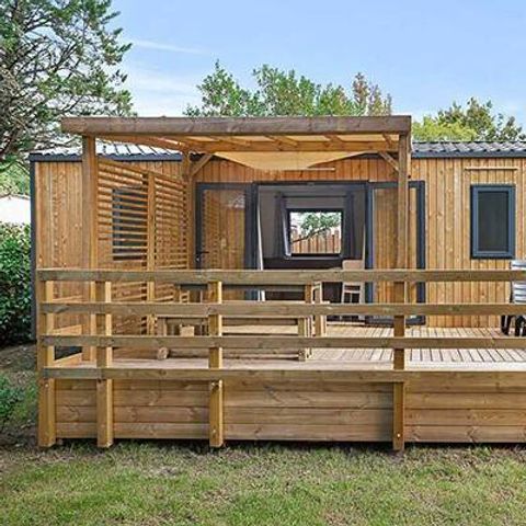 Mobile home 6 persons - Mobile-home | Premium | 3 Bedrooms | 6 Pers | Raised terrace | 2 bathrooms | Air conditioning | TV
