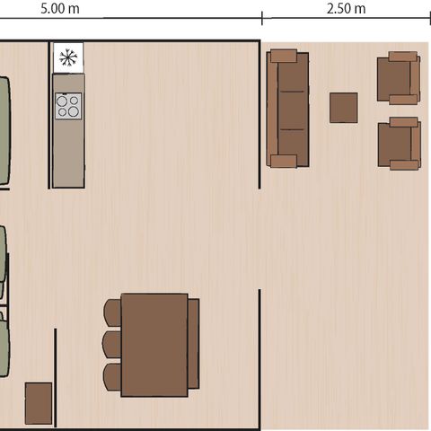 CANVAS AND WOOD TENT 5 people - Safari tent Luxe (6P) 