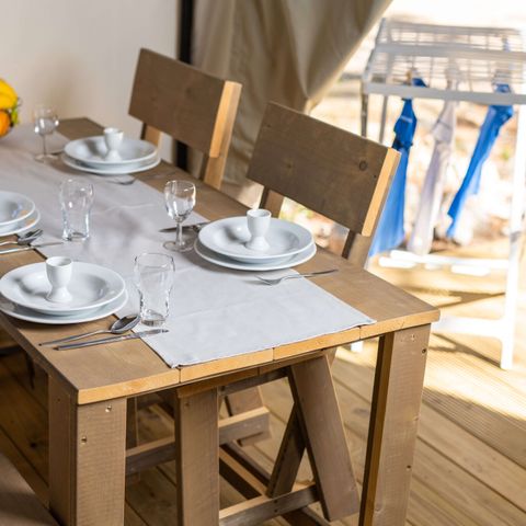 Canvas and wooden tent 5 persons - Safari tent Comfort