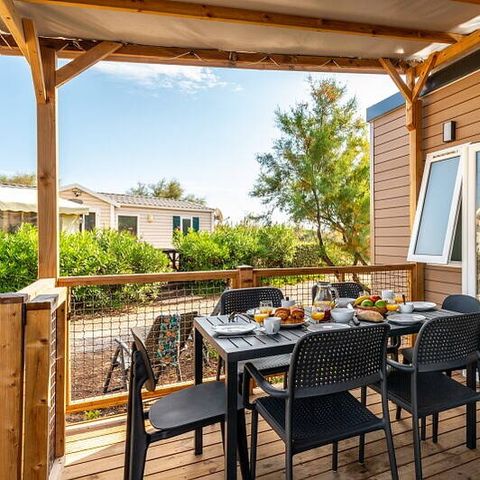 Mobile home 6 persons - Mobile home | Comfort | 3 Bedrooms | 6 Pers | Raised terrace | Air conditioning | TV