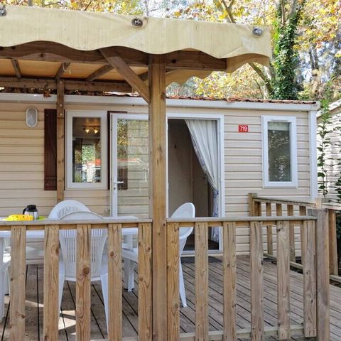 Mobile home 4 persons - Mobile-home | Comfort | 2 Bedrooms | 4 Pers. | Raised terrace | Air-con.