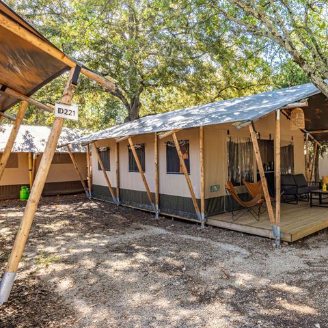 Canvas and wooden tent 5 persons - Lanterna - Safari tent Lodge (8P)