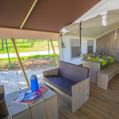 Canvas and wooden tent 4 persons - Safaritent Comfort