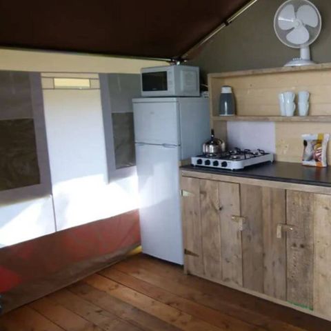 Canvas and wooden tent 4 persons - SAFARITENT RELAX (WITHOUT SANITARY FACILITIES)
