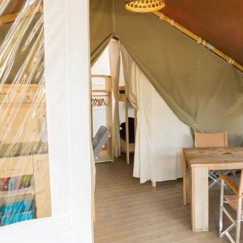 Canvas and wooden tent 4 persons - SAFARITENT RELAX (WITHOUT SANITARY FACILITIES)