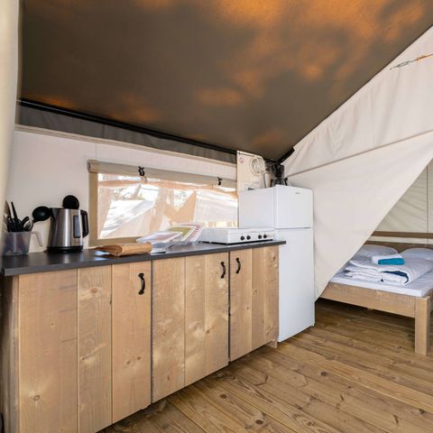Canvas and wooden tent 4 persons - Safaritent Comfort