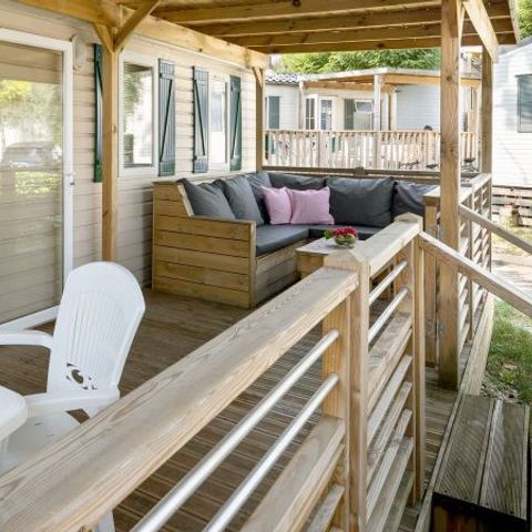 Mobile home 6 persons - Mobil-home | Premium | 3 Bedrooms | 6 Pers. | Terrace Lounge | Air-con.