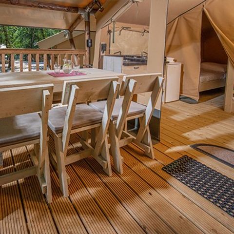 Canvas and wooden tent 5 persons - Super Lodge Tent | 2 Bedrooms | 4/5 Pers.