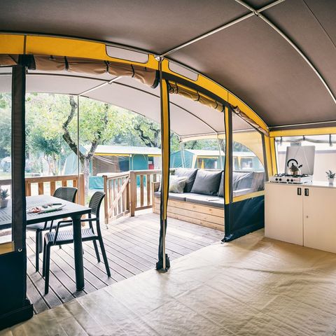 Canvas and wooden tent 6 persons - Lodgetent Holiday