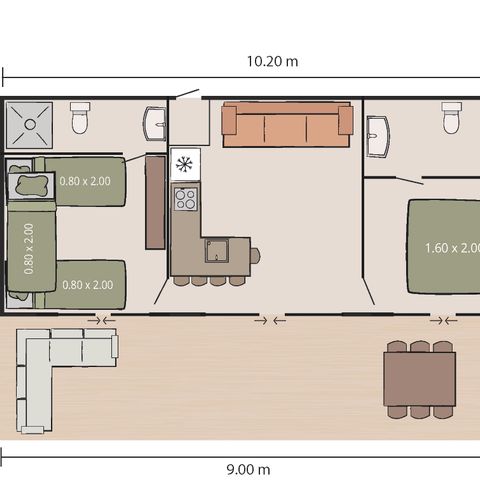 Mobile home 4 persons - Mobile home Pula