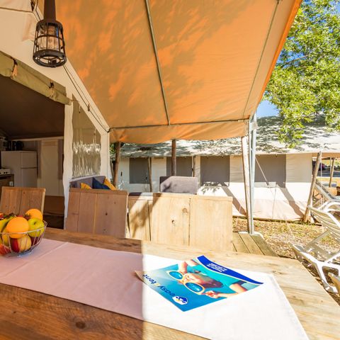 Canvas and wooden tent 4 persons - Safari tent Luxe