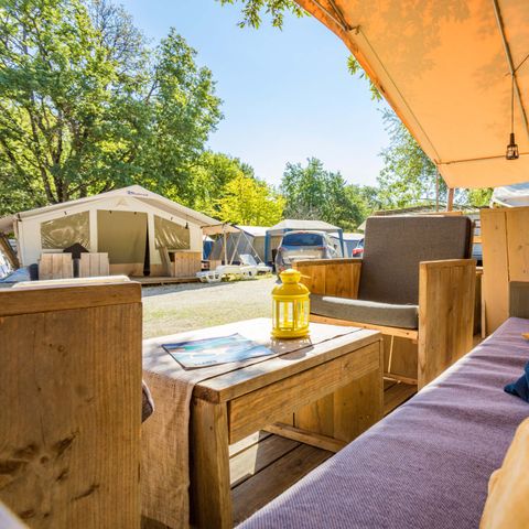 Canvas and wooden tent 4 persons - Safari tent Luxe