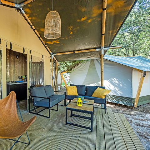 Canvas and wooden tent 4 persons - Safari tent Lodge (6P)