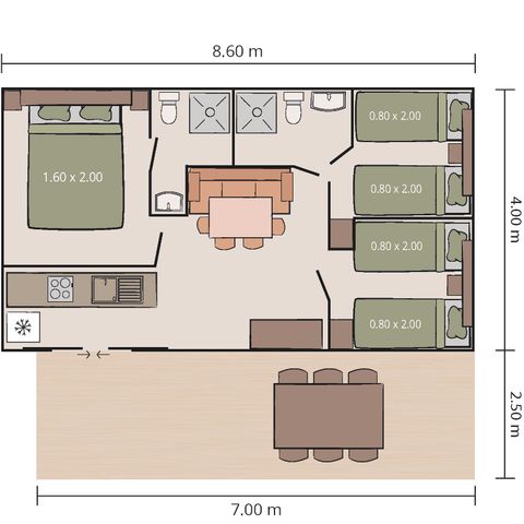 Mobile home 4 persons - Mobile home Porec