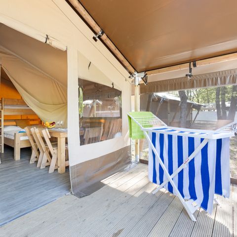 Canvas and wooden tent 4 persons - Safari tent Cozy