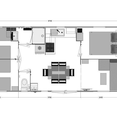 Mobile home 7 persons - FAMILY PLUS AIR CONDITIONING