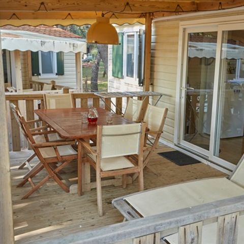 Mobile home 4 persons - Classic XL | 2 Bedrooms | 4 Pers | Raised terrace | 2 bathrooms | Air conditioning | TV