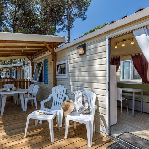 Mobile home 6 persons - Mobile-home | Comfort | 2 Bedrooms | 4/6 Pers. | Raised terrace | Air-con.