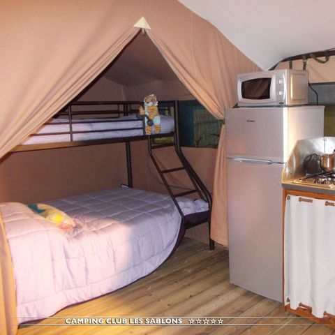 CANVAS AND WOOD TENT 5 people - LODGE ETANG