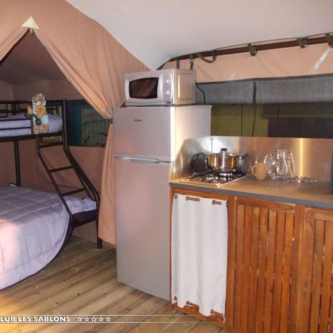 Canvas and wooden tent 5 persons - LODGE ETANG
