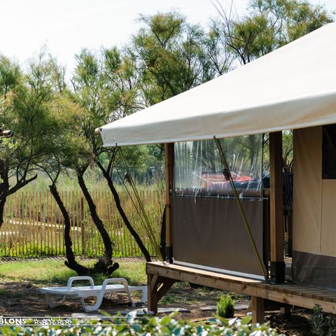 Canvas and wooden tent 5 persons - LODGE ETANG