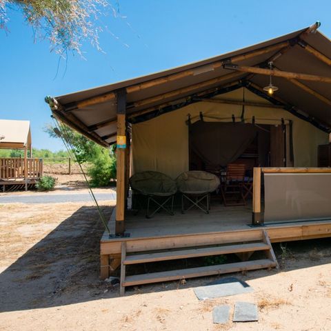 Canvas and wooden tent 5 persons - LODGE ETANG
