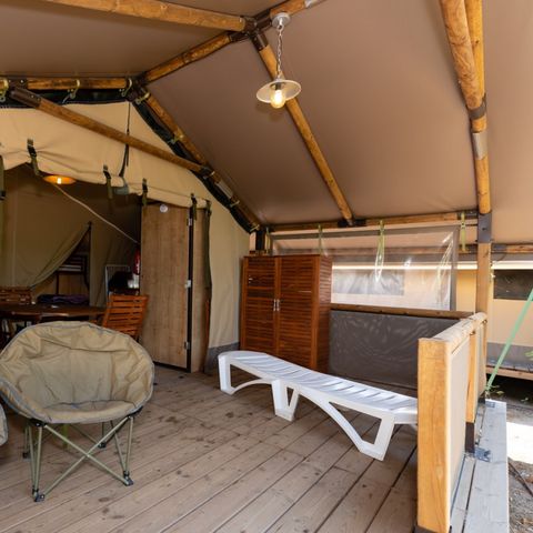Canvas and wooden tent 5 persons - LODGE ETANG