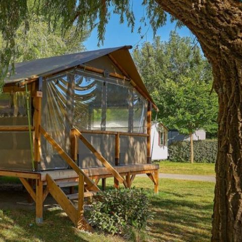 Canvas and wooden tent 5 persons - CONFORT 2ch 5P without sanitary facilities