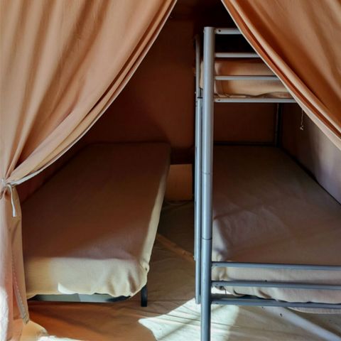 Canvas and wooden tent 5 persons - ECO 2ch 5P without sanitary facilities