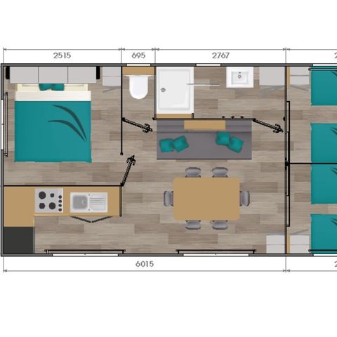 MOBILE HOME 6 people - Mobil-Home premium 3 Bedrooms 6 people
