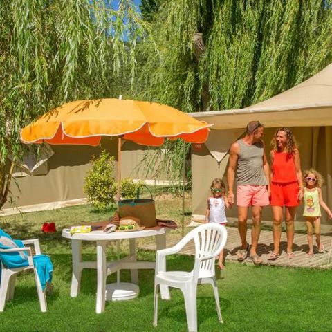 Canvas and wooden tent 4 persons - ECO 2ch 4P without sanitary facilities