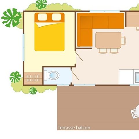 MOBILE HOME 6 people - Family 2 bedrooms