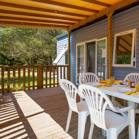 MOBILE HOME 6 people - Comfort XL | 3 Bedrooms | 6 Pers | Raised terrace | Air conditioning
