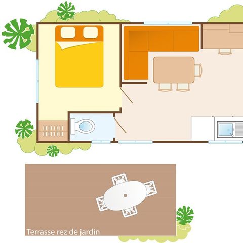 MOBILE HOME 6 people - Mobile-home | Comfort XL | 2 Bedrooms | 4/6 Pers. | Single terrace
