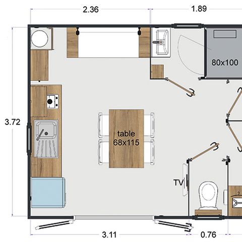 Mobile home 4 persons - Night hut