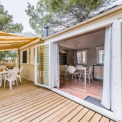 Mobile home 6 persons - Mobile-home | Premium | 3 Bedrooms | 6 Pers. | Raised terrace | Air-con.