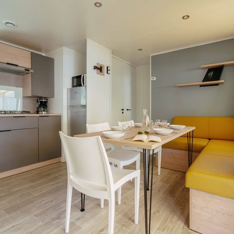 Mobile home 6 persons - Mobile-home | Premium | 3 Bedrooms | 6 Pers. | Raised terrace | Air-con.