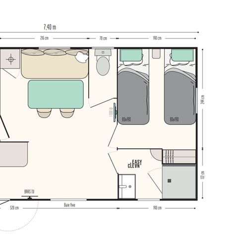 MOBILE HOME 4 people - Family Premium 26m² Clim TV