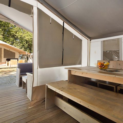 Canvas and wooden tent 5 persons - Safari tent Luxe