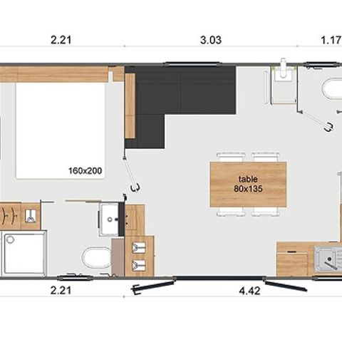 MOBILE HOME 4 people - Konfort 2