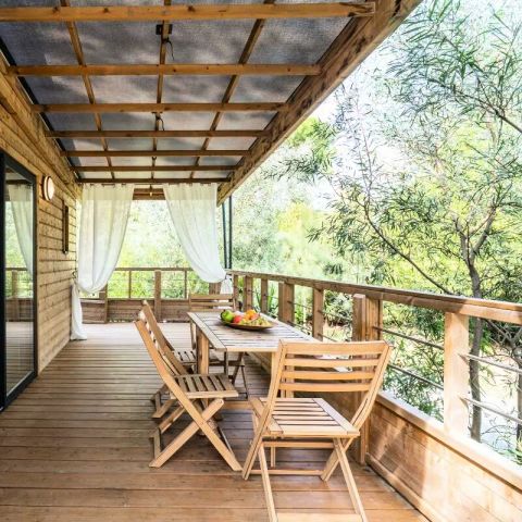 UNUSUAL ACCOMMODATION 5 people - Lodge Kabane sur Pilotis 3 Rooms 5 Persons Air-conditioned + TV